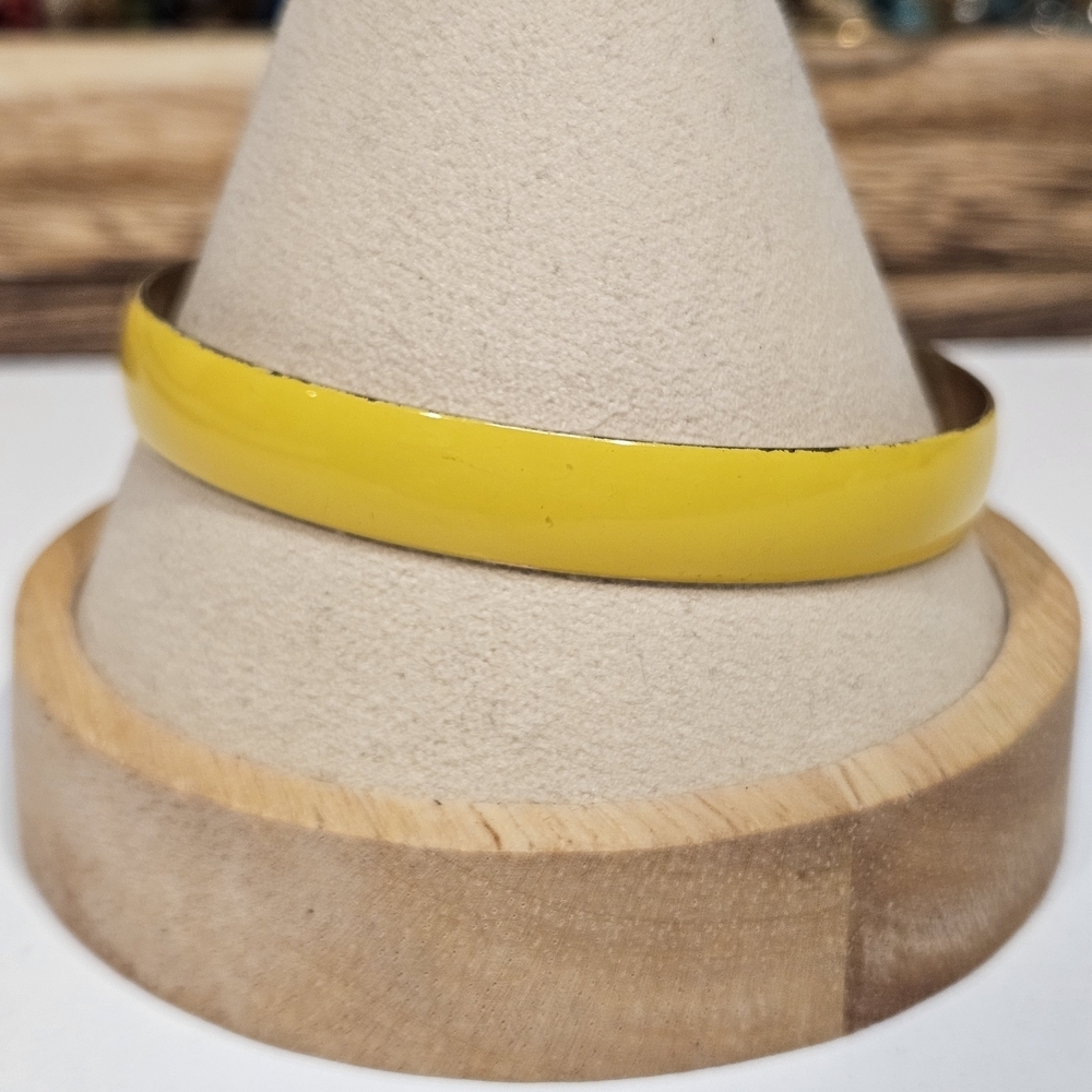 Yellow Enamel Bangle Bracelet Women's Jewelry Colorful